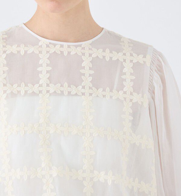 TOMORROWLAND collection「クロスフルール ペザントプルオーバー」|シャツ・ブラウス|