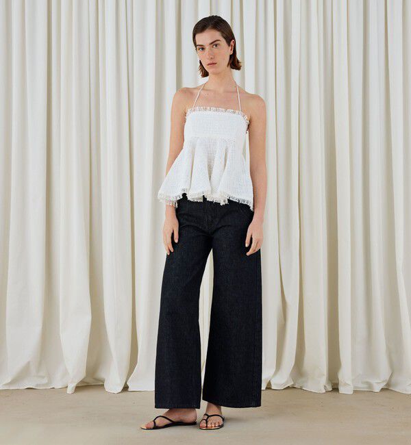 DES PRES「コットンナイロンバスケット ペプラムドールトップス」|キャミソール|