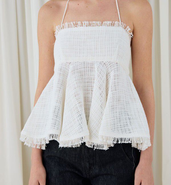 DES PRES「コットンナイロンバスケット ペプラムドールトップス」|キャミソール|