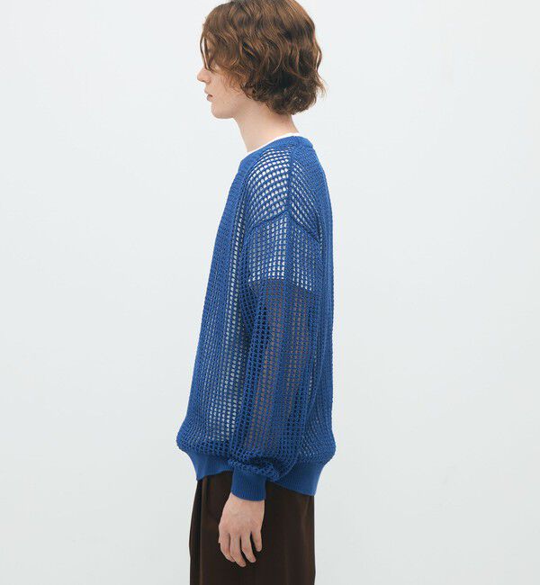 CABaN「CABaN コットンメッシュ クルーネックプルオーバー」|ニット・セーター|