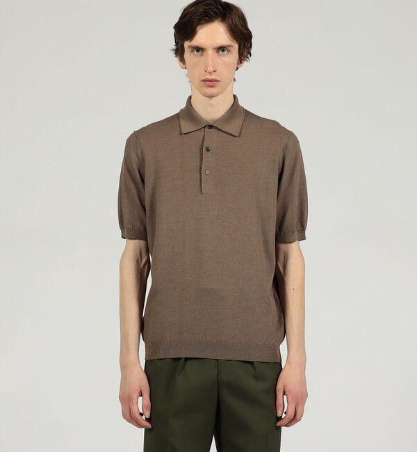 TOMORROWLAND MENS「シルクコットン ニットポロシャツ」|ニット・セーター|