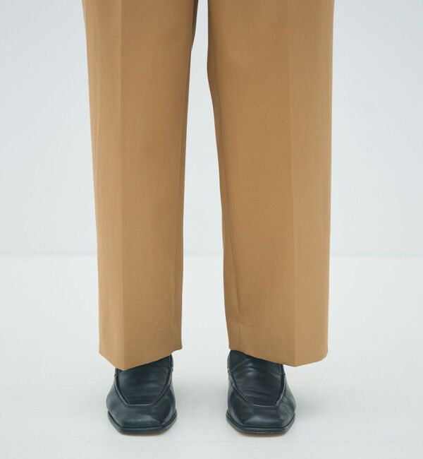 MACPHEE「コットンチノ タックストレートパンツ」|チノ|