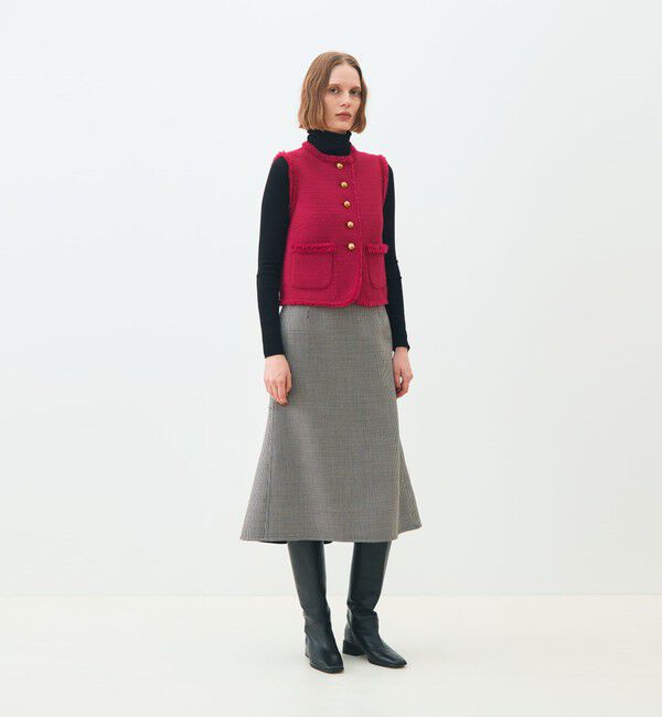 TOMORROWLAND collection「ブークレーファンシー クルーネックジレ」|ベスト・ジレ|