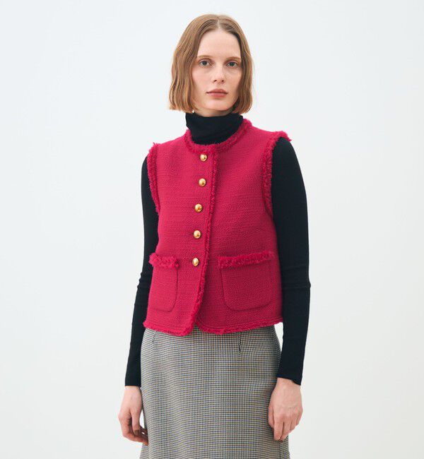 TOMORROWLAND collection「ブークレーファンシー クルーネックジレ」|ベスト・ジレ|