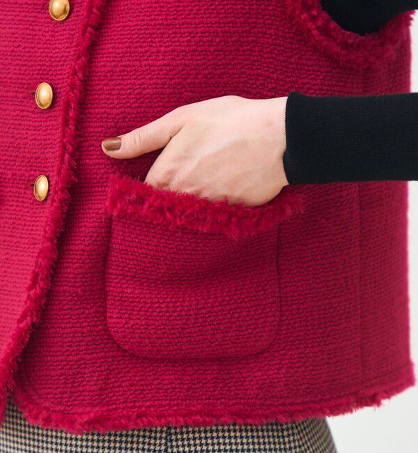 TOMORROWLAND collection「ブークレーファンシー クルーネックジレ」|ベスト・ジレ|