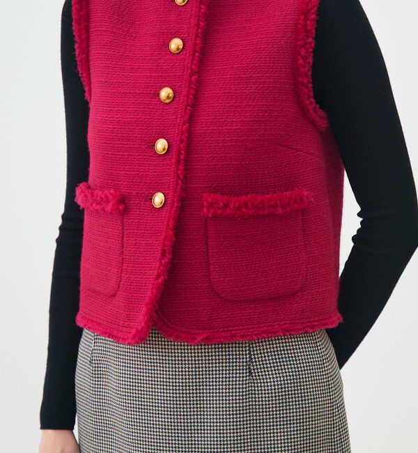 TOMORROWLAND collection「ブークレーファンシー クルーネックジレ」|ベスト・ジレ|