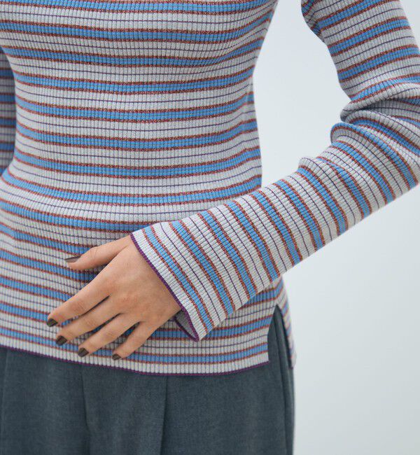 MACPHEE「コットンリブ ボートネックプルオーバー」|ニット・セーター|