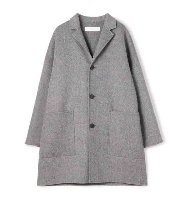 GALERIE VIE「ウールダブルフェイス キモノスリーブコート」|チェスターコート|15 グレー