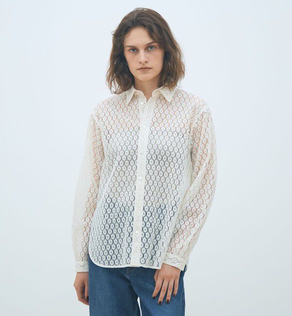 MACPHEE「フロッキーレース レギュラーカラーシャツ」|シャツ・ブラウス|