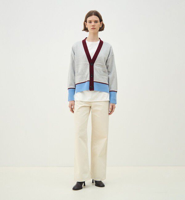 MACPHEE「NZ LAMBS Vネックカーディガン」|カーディガン|