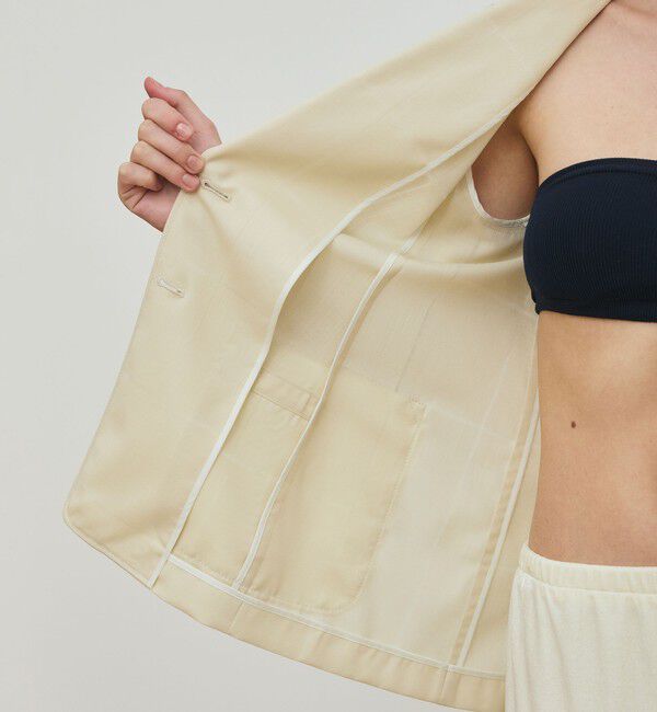 DES PRES「アキハチェックウール ラウンドラペルシングルジャケット」|テーラードジャケット|