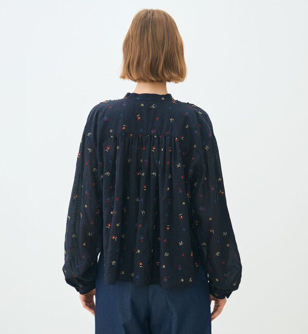 TOMORROWLAND collection「フルーロンエンブロイダリー ボウタイブラウス」|シャツ・ブラウス|