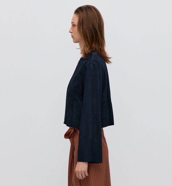 BACCA「ゴートスエード ショートジップブルゾン」|ブルゾン・スタジャン|