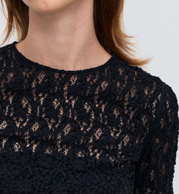 BACCA「ストレッチレース ロングスリーブプルオーバー」|Tシャツ・カットソー|