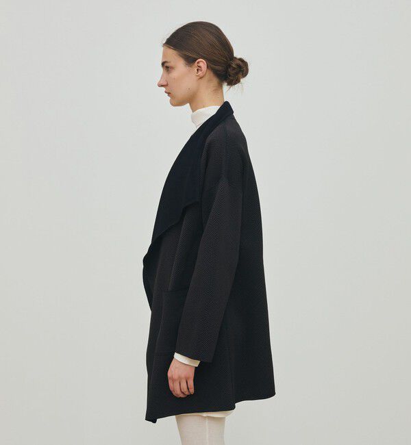 DES PRES「ヘリンボーンダブルフェイス トライアングルカラーコート」|その他|