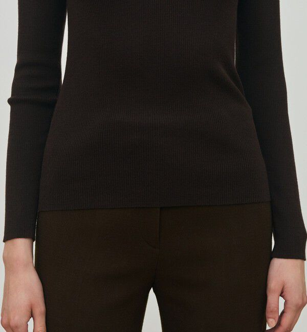 DES PRES「ウーステッドウールファインリブ Vネックプルオーバー」|ニット・セーター|