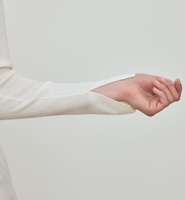 DES PRES「ウーステッドウールファインリブ ビルドネックカーディガン」|カーディガン|