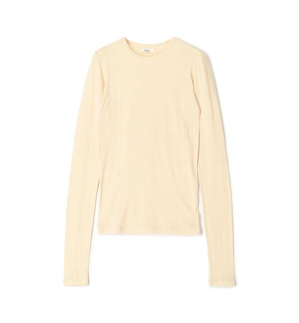 Edition「コットンシルクフライス クルーネックトップ」|Tシャツ・カットソー|41 ライトベージュ