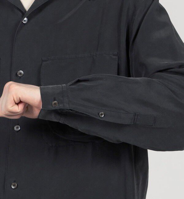 TOMORROWLAND MENS「シルク オープンカラー ダブルポケット ロングスリーブシャツ」|シャツ・ブラウス|