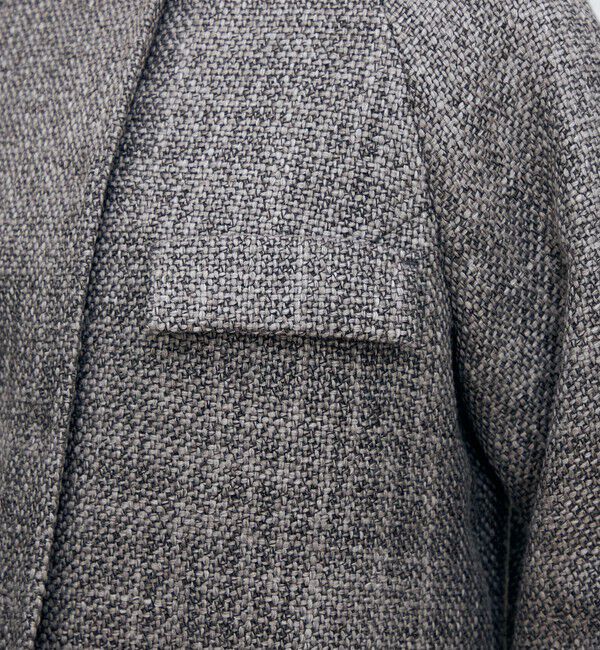 TOMORROWLAND collection「ロービングツイード Aラインジャケット」|ノーカラージャケット|