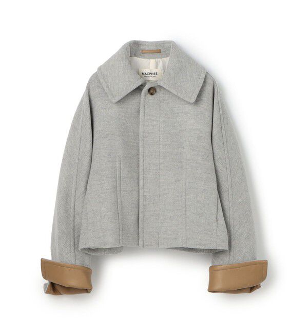 MACPHEE「メルトンビーバー ショートコート」|その他|13 ライトグレー