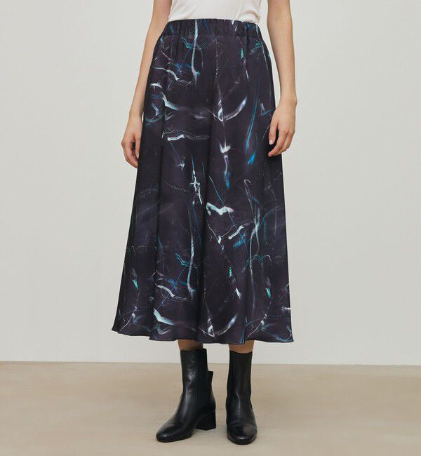 DES PRES「ネオンプリント マーメイドスカート」|フレア|