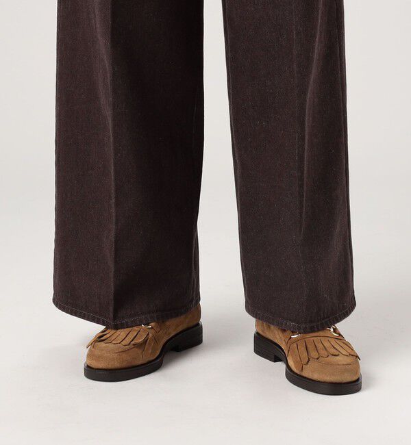 MACPHEE「ハードツイストデニム ワイドストレートパンツ」|デニム|