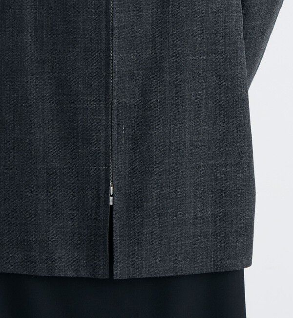 Edition「ウールビエラ ジップジャケット」|ノーカラージャケット|