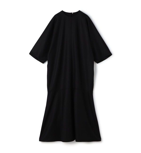 GALERIE VIE「ライトフラノストレッチ オーバルワンピース」|ワンピース|19 ブラック