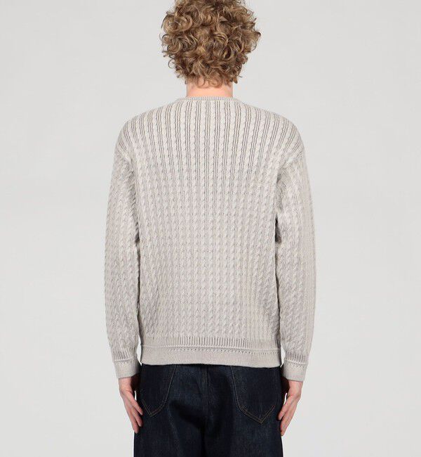 TOMORROWLAND MENS「TOMORROWLAND tricot アルパカポリエステルケーブル クルーネックプルオーバー」|ニット・セーター|