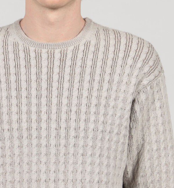 TOMORROWLAND MENS「TOMORROWLAND tricot アルパカポリエステルケーブル クルーネックプルオーバー」|ニット・セーター|