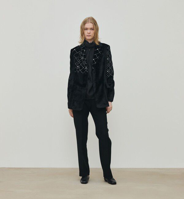 DES PRES「ダイアモンドゲージエンブロイダリー ピークドラペルジャケット」|テーラードジャケット|