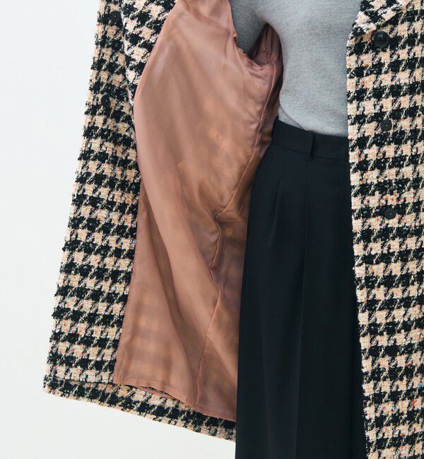 TOMORROWLAND collection「エクラハウンドトゥース グレースコート」|チェスターコート|