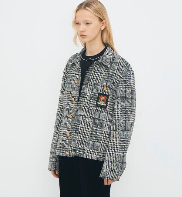 CABaN「グレンチェックジャカード ブルゾン」|ブルゾン・スタジャン|