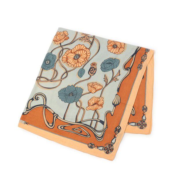 TOMORROWLAND GOODS「【別注】MANIPURI FLOWER スカーフ」|バンダナ・スカーフ|46 オレンジ系