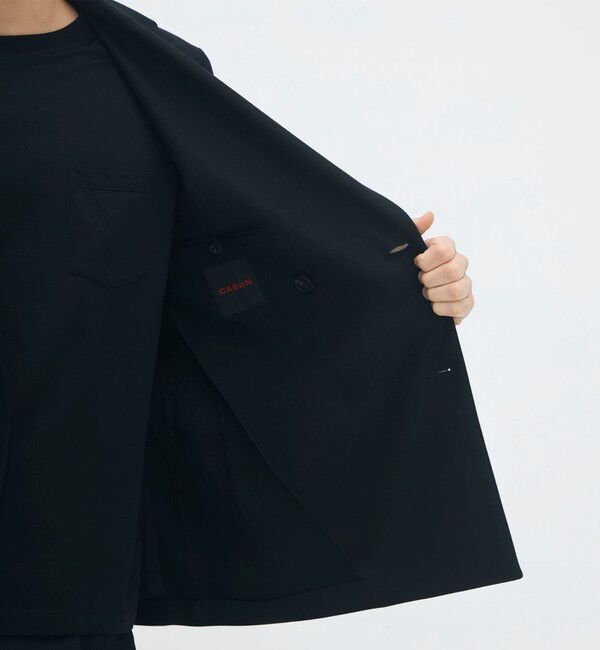 CABaN「ウールダブルクロス 4ボタンジャケット」|テーラードジャケット|