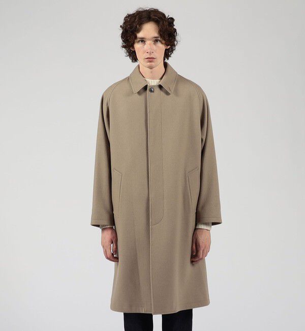 TOMORROWLAND MENS「ウールナイロン バルカラーコート」|ステンカラーコート|