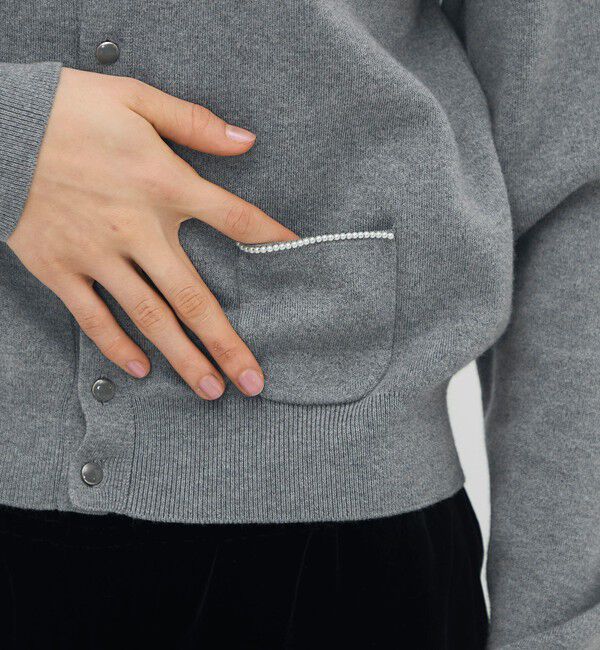 CABaN「コットンカシミヤ パールポケットカーディガン」|カーディガン|