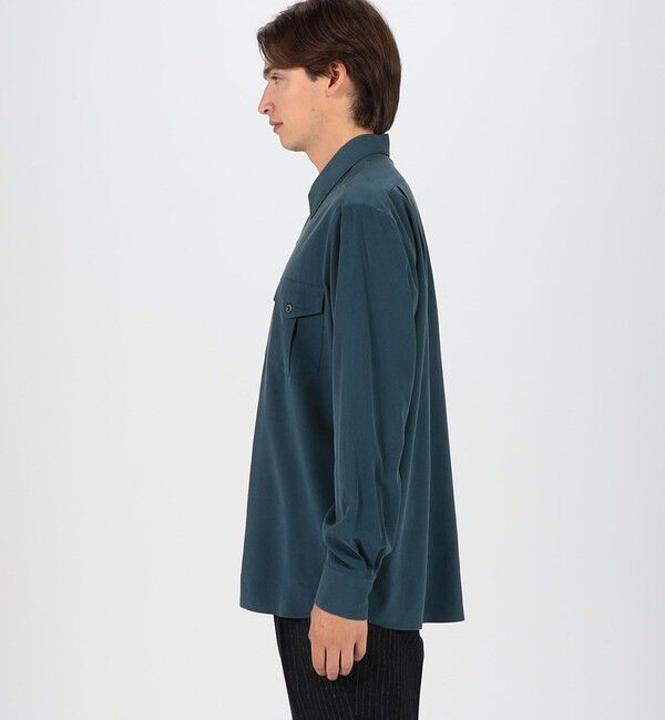 TOMORROWLAND MENS「シルクタフタ ダブルポケット レギュラーカラーシャツ」|シャツ・ブラウス|