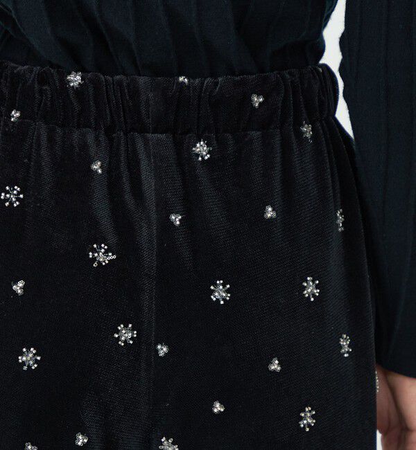 Ballsey「メッシュベロアエンブロイダリー サイドドロストパンツ」|その他|