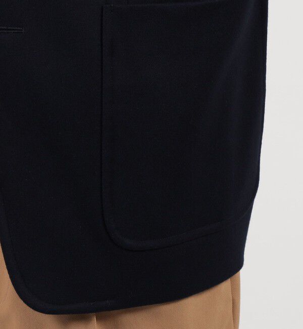 TOMORROWLAND MENS「カレッジフランネルウール シングルブレステッド メタル釦 3Bジャケット」|テーラードジャケット|