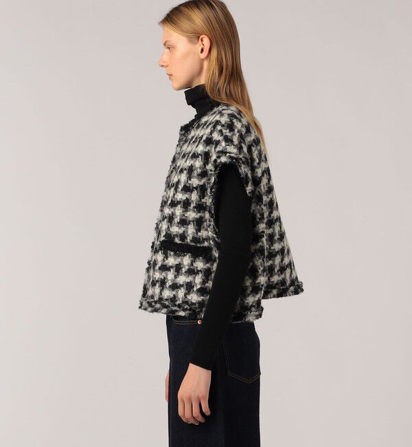 TOMORROWLAND collection「グリハウンドトゥース スクエアジレ」|ベスト・ジレ|