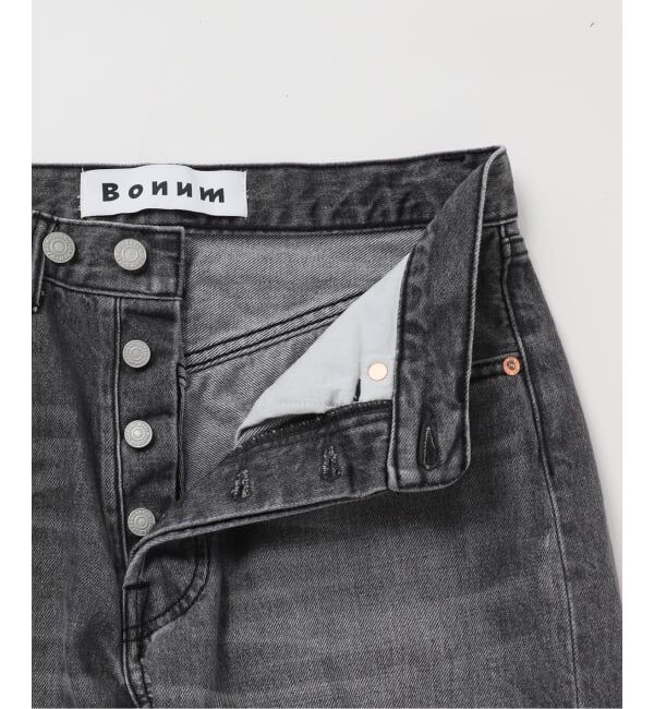  「スリットリボンデニムパンツ」|デニム|