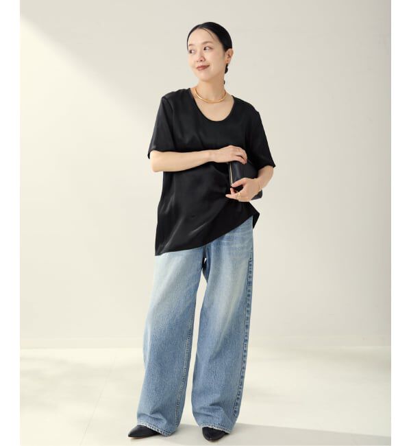 Plage「R&rsquo;IAM サテンチュニックTシャツ」|シャツ・ブラウス|