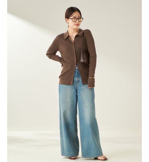 Plage「Collar Wide Rib カーディガン」|カーディガン|