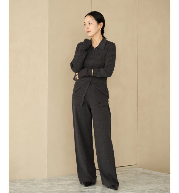 Plage「Collar Wide Rib カーディガン」|カーディガン|