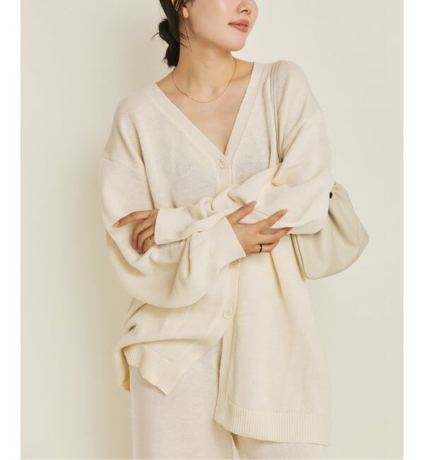 Plage「《予約》organic linen 混 カーディガン」|カーディガン|