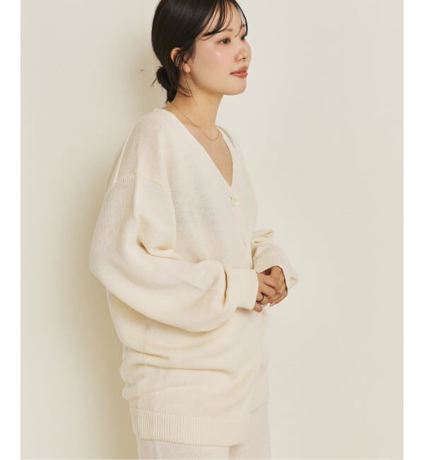 Plage「《予約》organic linen 混 カーディガン」|カーディガン|