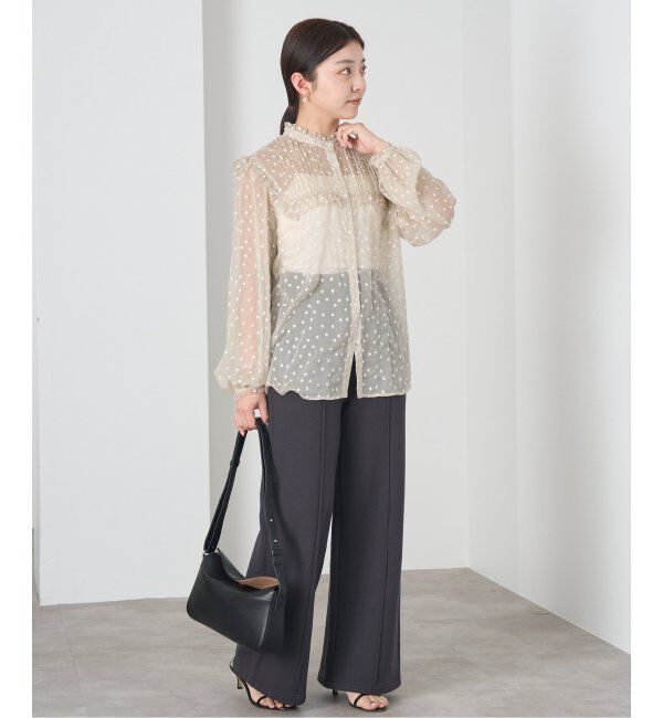 IENA「楊柳フリルピンタックブラウス」|シャツ・ブラウス|