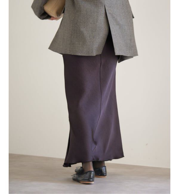IENA「《追加13》ダブルサテンスカート」|スカート|